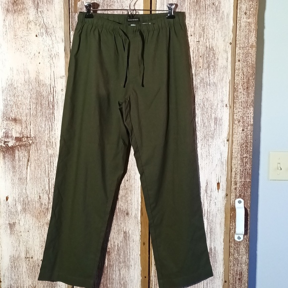 Banana Republic Other - Banana Republic lounge pant elastic waist pockets army green cotton size medium